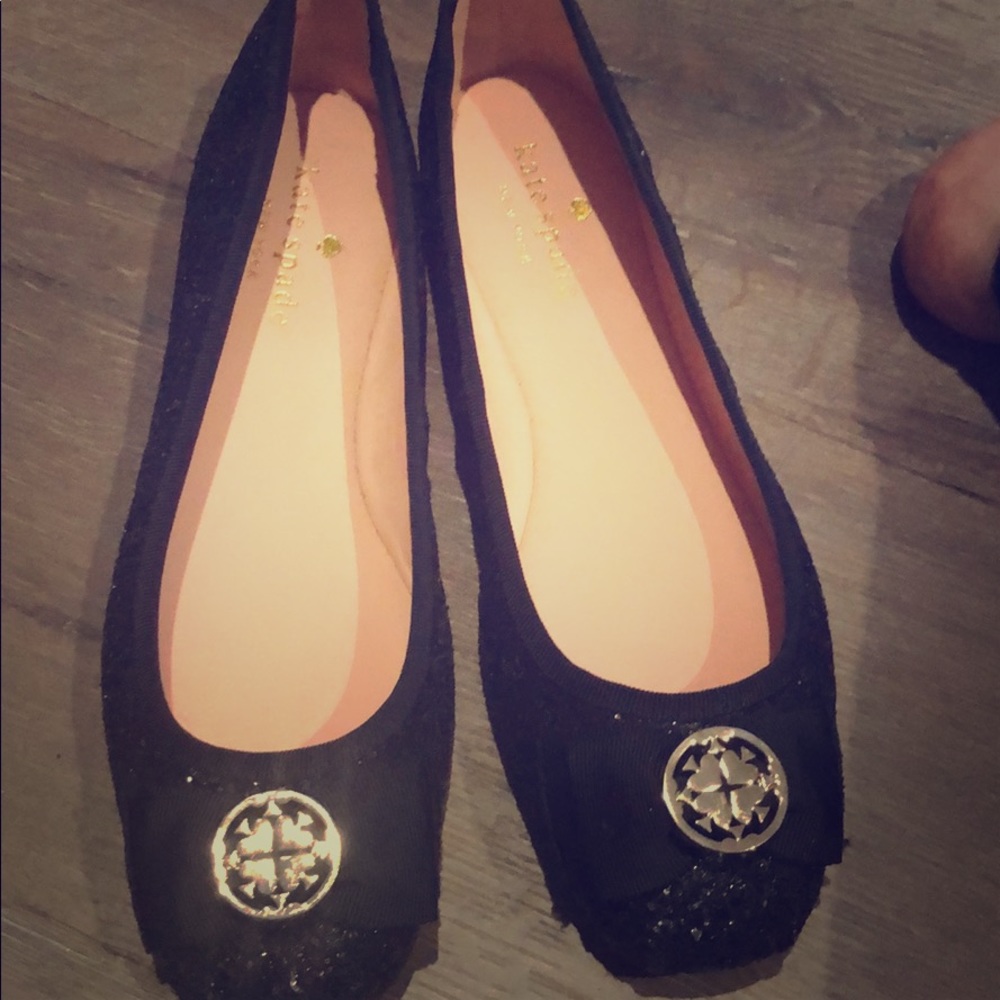 Brand new Kate spade size 7 sparkle black flats